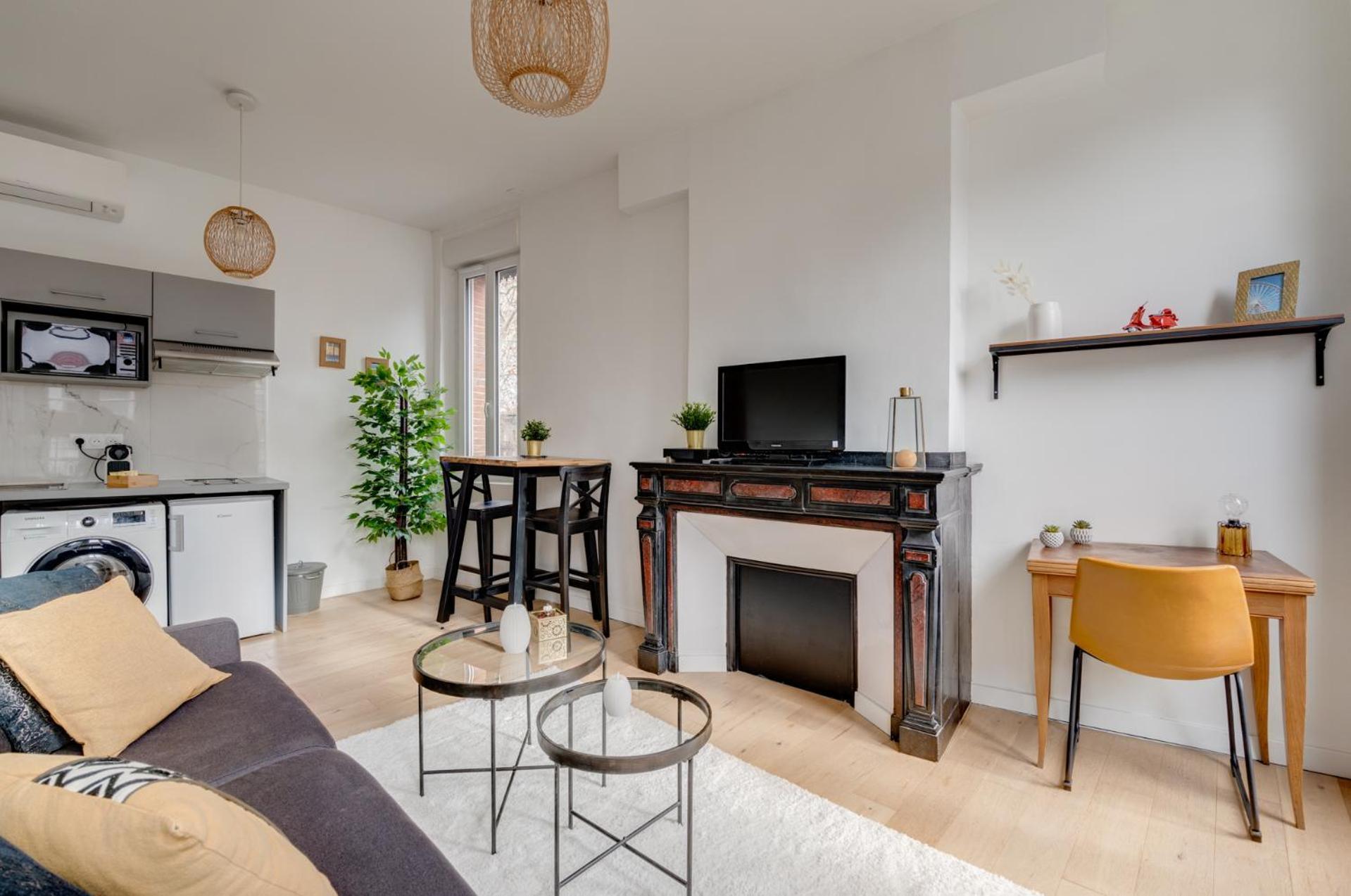 Studio Chic Et Lumineux, Garage, Wifi, Clim Toulouse Eksteriør billede